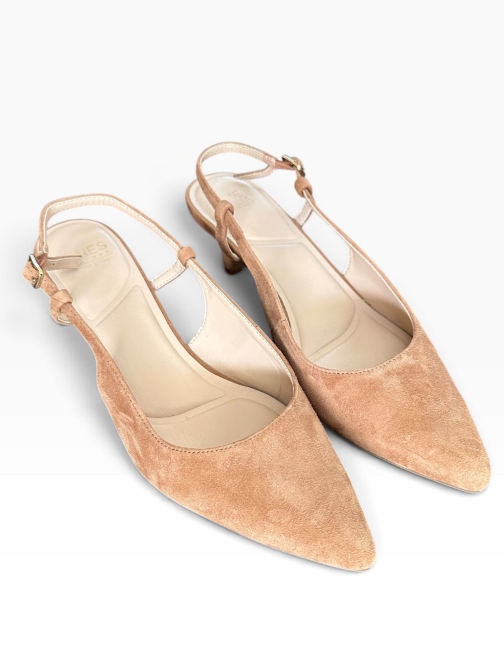 Jones New York Suede Pointed Toe Slingback Kitten Heels 9.5 – Lightly Used